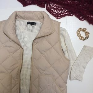 NWT J. Crew Cream excursion Puff Vest Sz. Small