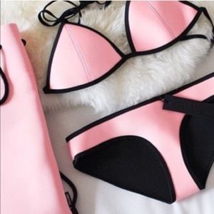 pink triangle bathing suit