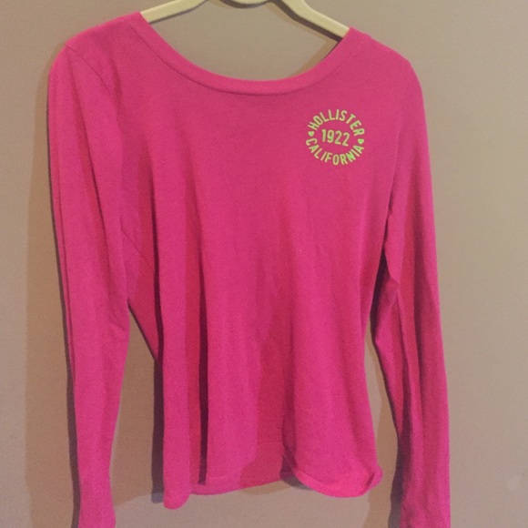 pink long sleeve Hollister shirt