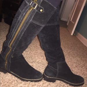 MICHAEL KORS Black SEDE BOOT