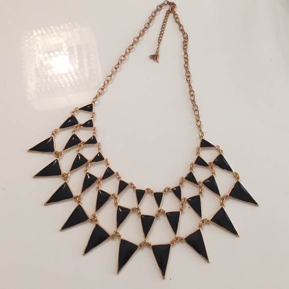 Black statement necklace