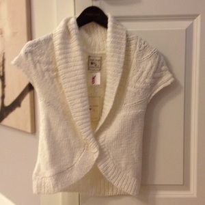 Short Sleeved Cream Sweater