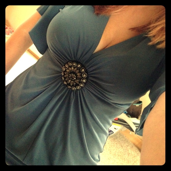 Studio Y short sleeve blouse.