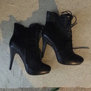 Black heeled booties