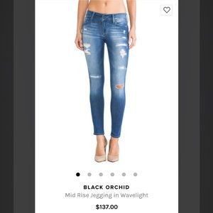 Black Orchid Mid Rise Jegging in wavelight