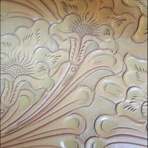 Tooled Leather Large Clutch - Picture 4 of 4