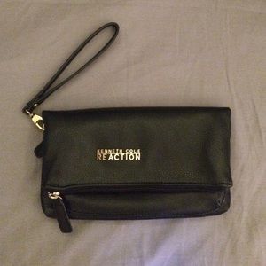 Kenneth Cole Reaction black wristlet/ side bag