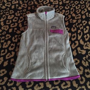 Patagonia vest grey and purple size medium