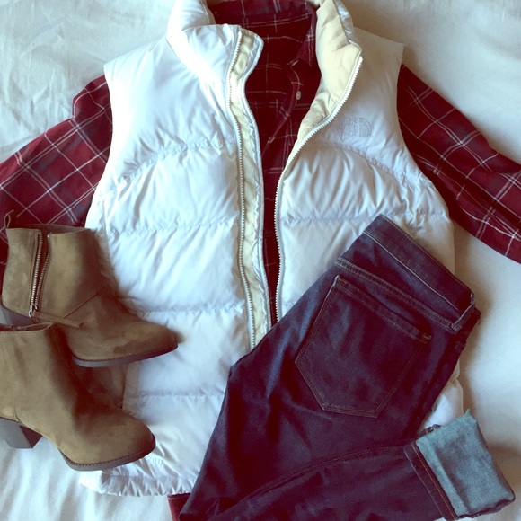 White North Face Puffer Vest