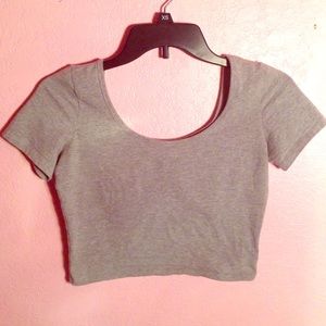 Grey Crop Top