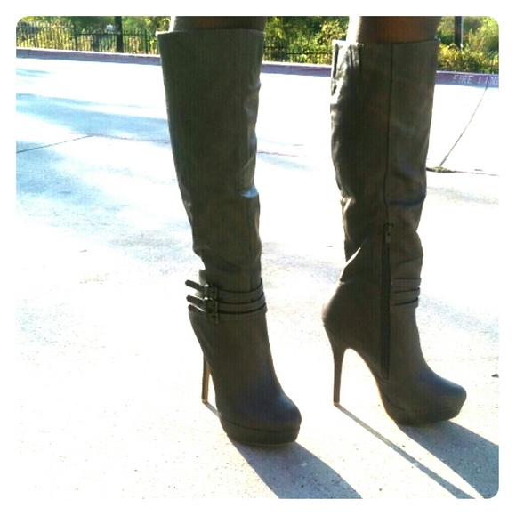 High heeled boots