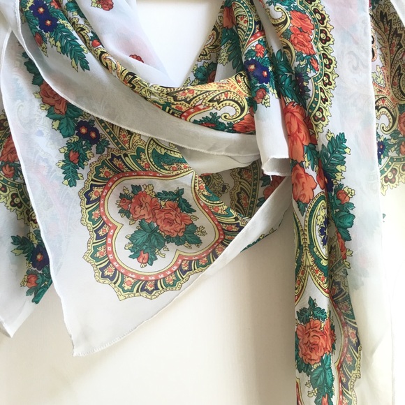 Sheer square scarf