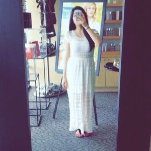 Off white lace dress🍂