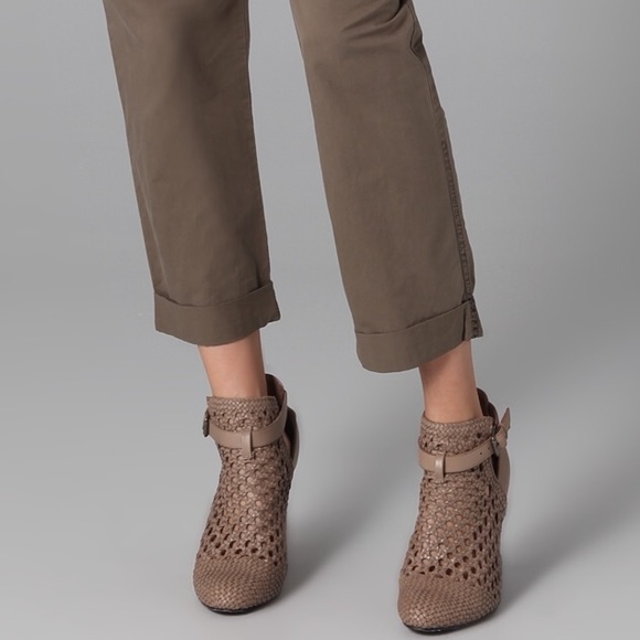 Joie "Conga" Woven High Heel Bootie, Elephant Grey