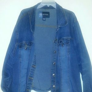 Jacket denim  long sleeve plus size 30/32 4x..
