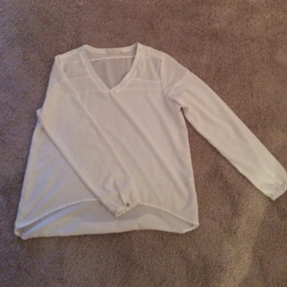 RD Style Cream Polyester Shirt M