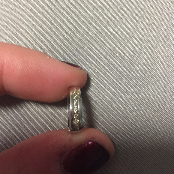 Sterling Silver small diamond earrings