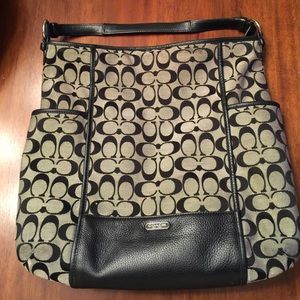 Coach "park signature hobo" black/silver