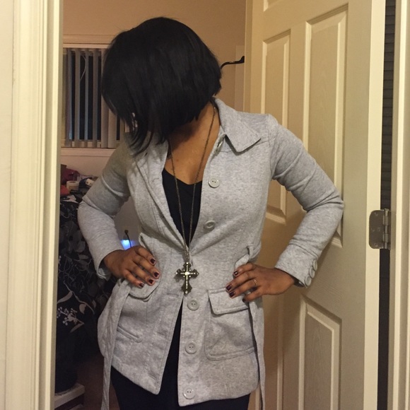 Gray Button Up Jacket - Picture 1 of 2