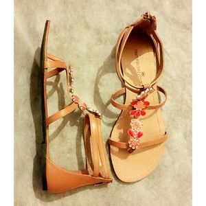 Nude Sandals with free Gift