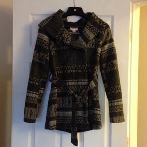 Hooded Tribal Print Jacket (S)