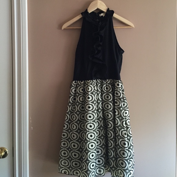 Beautiful black and off white Anthropologie dress.