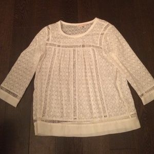 Rebecca Taylor White Quartersleeve top