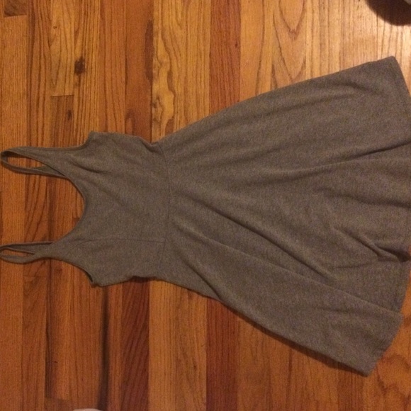WORN ONCE MINI GREY TANK SKATER DRESS