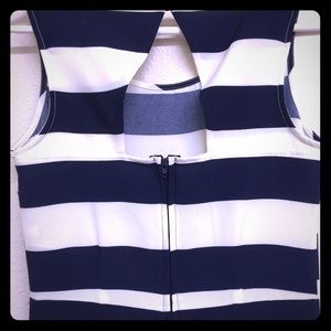 Nautical Blue and White Romper