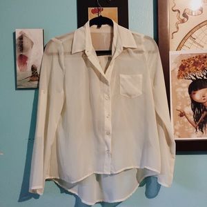 Off white chiffon blouse🌿