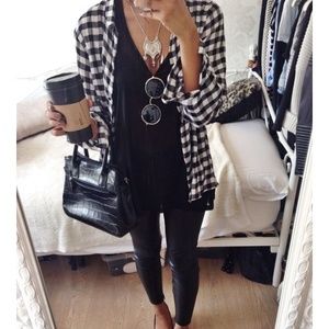 Plaid button up shirt