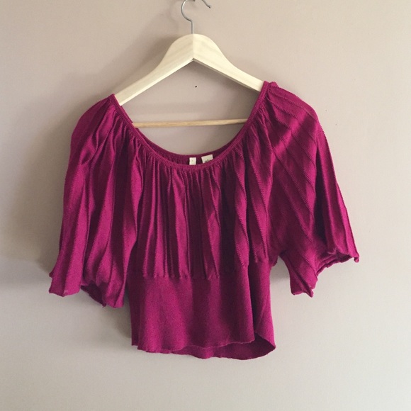 Burgundy Anthropologie Half Shirt