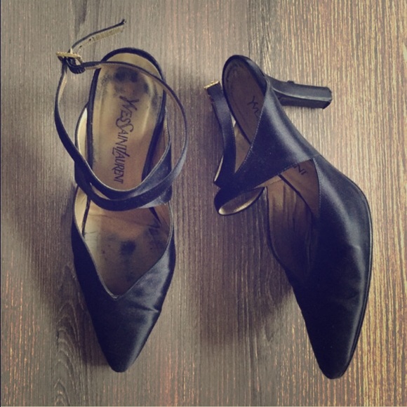 Yves Saint Laurent Satin strap heels
