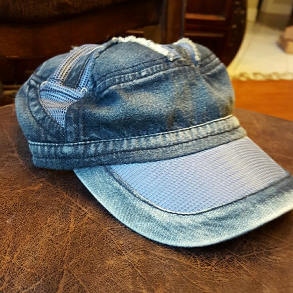Vintage blue jean ball cap