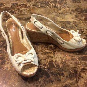 Sperry Tan wedges