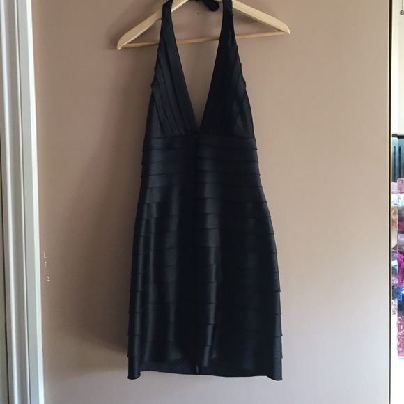 V-Neck Halter BGBG Cocktail Dress