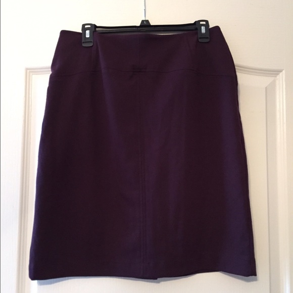 Plum Knee length Skirt