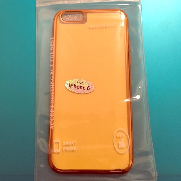 iPhone 6 compatible clear back metal side case