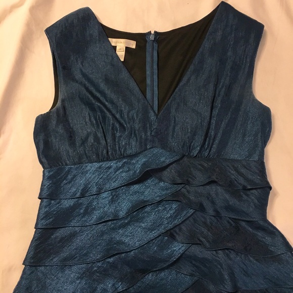 Blue Cocktail Dress by London Times - Picture 2 of 4