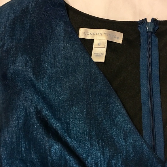 Blue Cocktail Dress by London Times - Picture 3 of 4