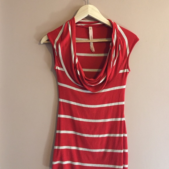 Anthropologie striped cowl neck tank