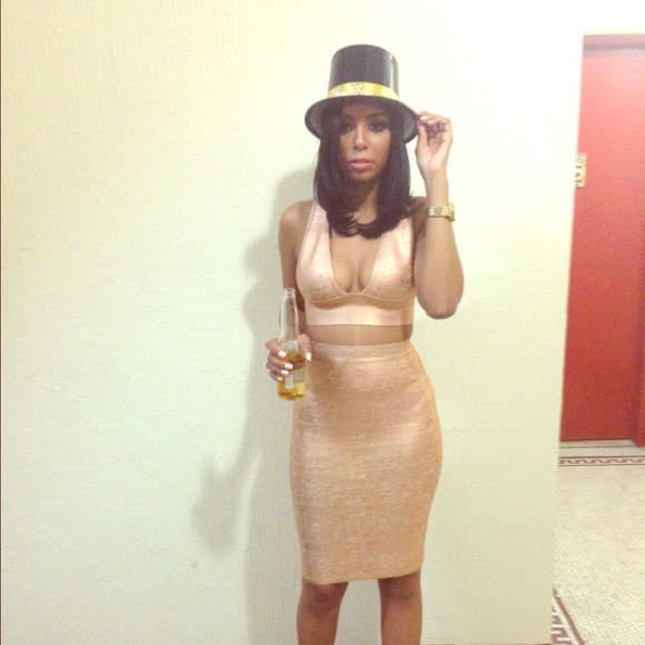 House Of CB Two Piece Rose Gold Dress