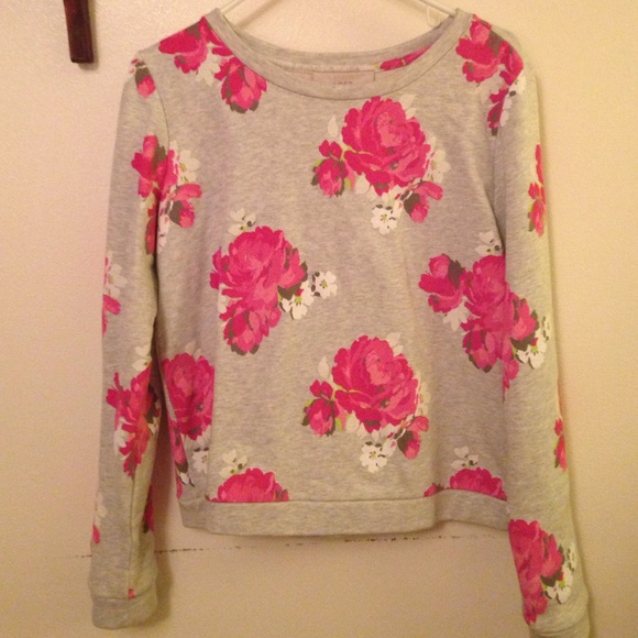 Loft Floral Print Crew Neck.