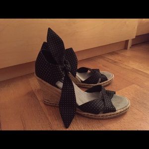 Black & White Wedge Tommy Hilfiger Shoes