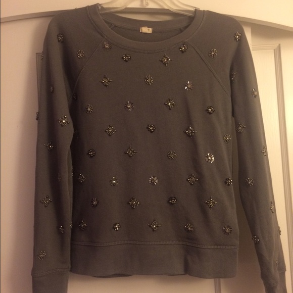 J. Crew Jeweled Sweatshirt