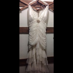 Elegant white floor-length dress