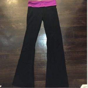 Pink Yoga fold over pants