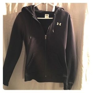 Under armour black zip up hoodie