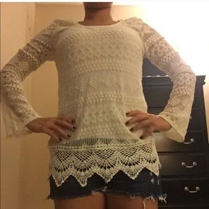 Lace tunic top