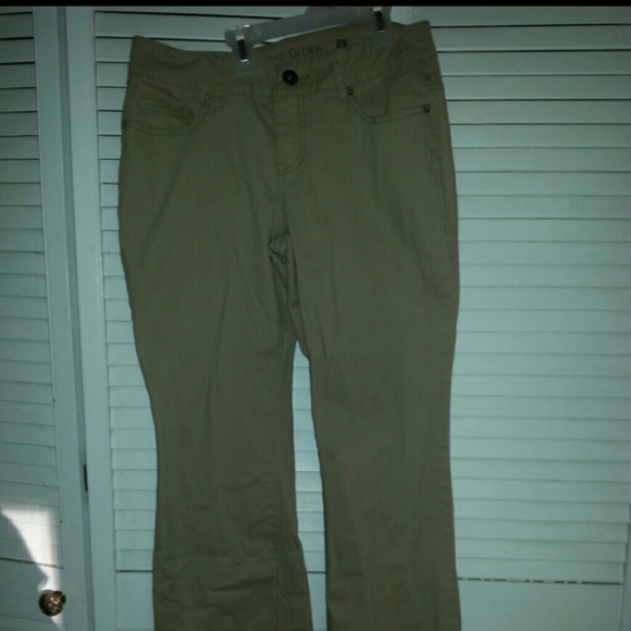 Women's Khaki Bootleg Pants - Picture 2 of 2